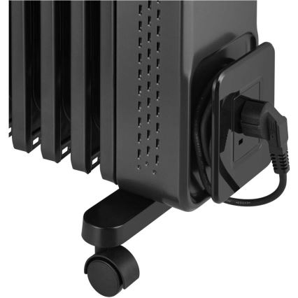 Sencor - Oljefylld radiator med 11 ribbor 1000/1200/2400W/230V Wi-Fi svart