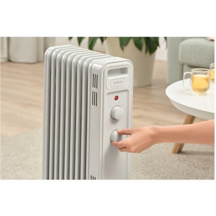 Sencor - Oljefylld radiator med 9 element 800/1200/2000W/230V vit
