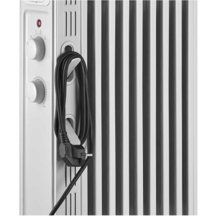 Sencor - Oljefylld radiator med 9 element 800/1200/2000W/230V vit