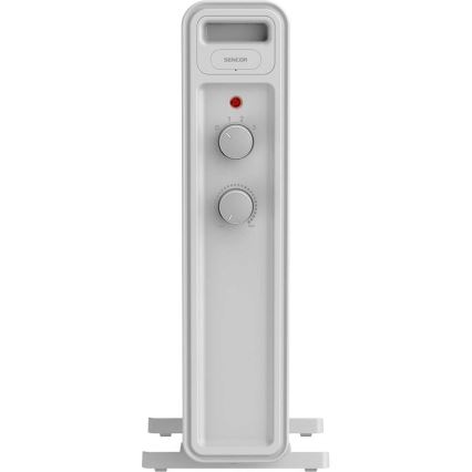 Sencor - Oljeradiator med 7 ribbor, 600/900/1500 W, 230 V, vit