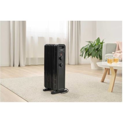 Sencor - Oljeradiator med 7 sektioner, 600/900/1500 W, 230 V, svart