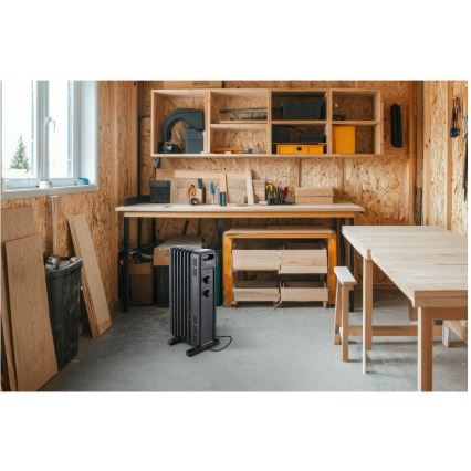 Sencor - Oljeradiator med 7 sektioner, 600/900/1500 W, 230 V, svart