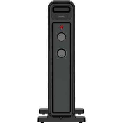 Sencor - Oljeradiator med 7 sektioner, 600/900/1500 W, 230 V, svart