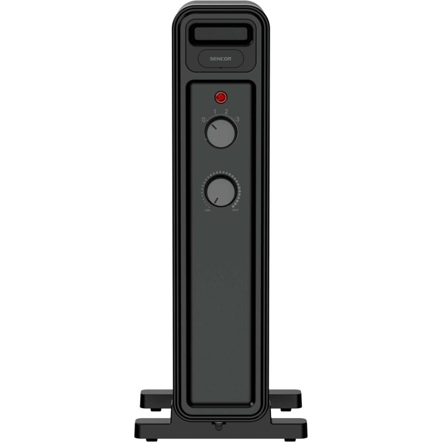 Sencor - Oljeradiator med 7 sektioner, 600/900/1500 W, 230 V, svart