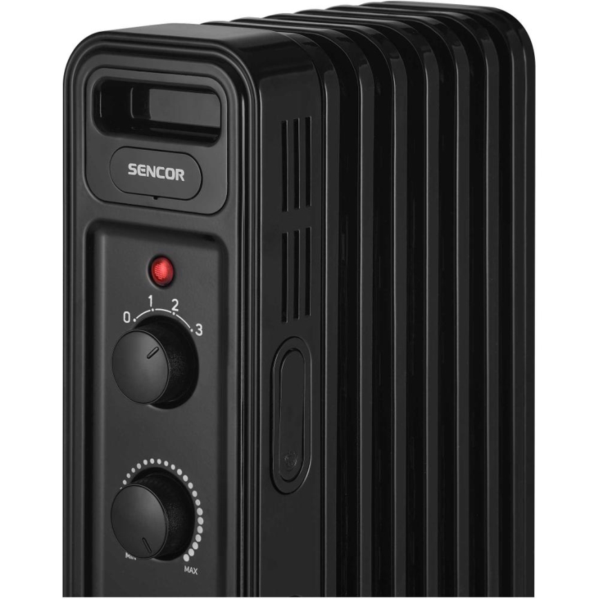 Sencor - Oljeradiator med 7 sektioner, 600/900/1500 W, 230 V, svart