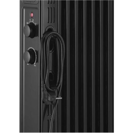 Sencor - Oljeradiator med 7 sektioner, 600/900/1500 W, 230 V, svart