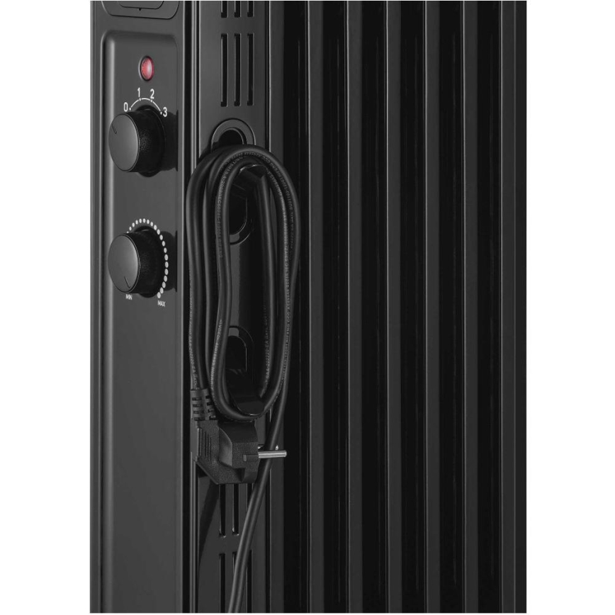 Sencor - Oljeradiator med 7 sektioner, 600/900/1500 W, 230 V, svart