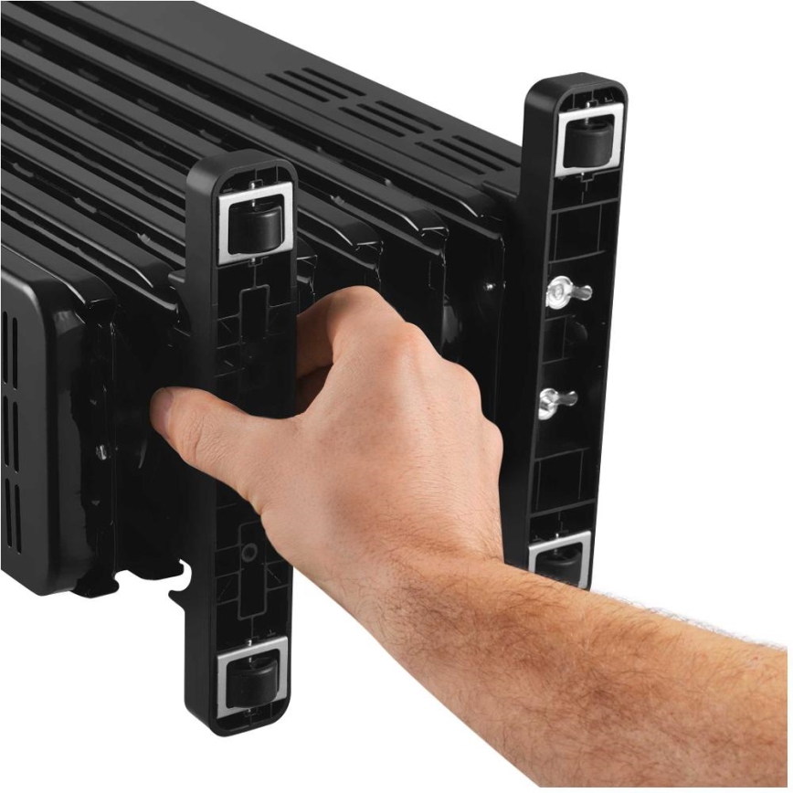 Sencor - Oljeradiator med 7 sektioner, 600/900/1500 W, 230 V, svart