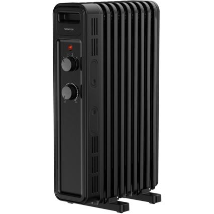 Sencor - Oljeradiator med 9 element 800/1200/2000W/230V svart