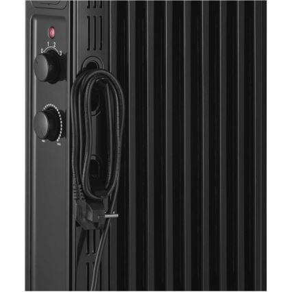 Sencor - Oljeradiator med 9 element 800/1200/2000W/230V svart