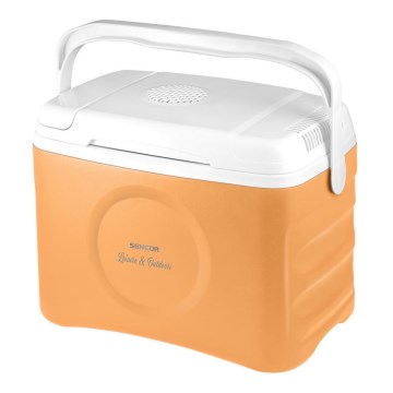 Sencor - Portabelt bilkylskåp 22 l 45W/12V orange/vit