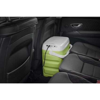 Sencor - Portabelt bilkylskåp 30 l 55W/5V /12V/230V grön/vit
