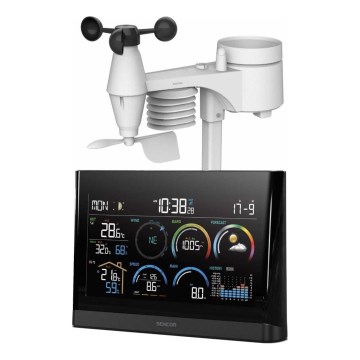 Sencor - Professionell väderstation med färg-LCD-display och väckarklocka 5V/3xAAA + 3xAA