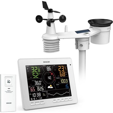 Sencor - Professionell väderstation med färgglad LCD-skärm 1xCR2032 Wi-Fi Tuya