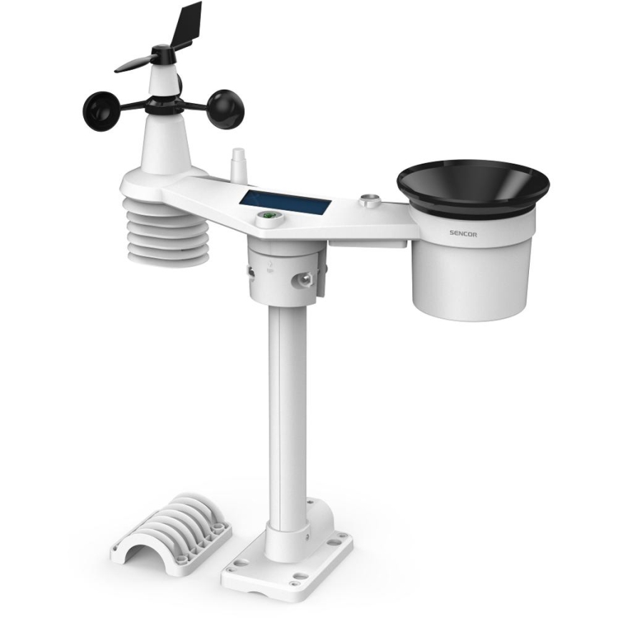 Sencor - Professionell väderstation med färgglad LCD-skärm 1xCR2032 Wi-Fi Tuya
