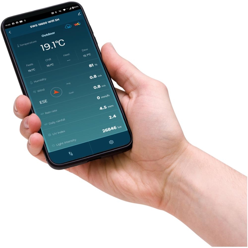 Sencor - Professionell väderstation med färgglad LCD-skärm 1xCR2032 Wi-Fi Tuya