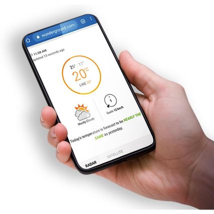 Sencor - Professionell väderstation med färgglad LCD-skärm 1xCR2032 Wi-Fi Tuya