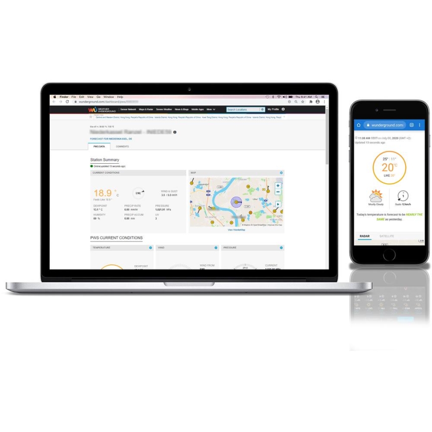 Sencor - Professionell väderstation med färgglad LCD-skärm 1xCR2032 Wi-Fi Tuya
