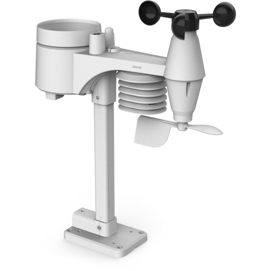 Sencor - Professionell väderstation med färg-LCD-display och väckarklocka 5V/1xCR2032 + 3xAA Wi-Fi