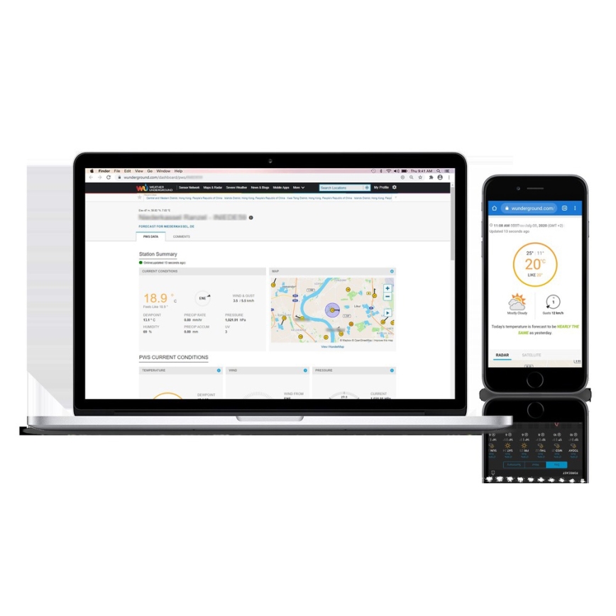 Sencor - Professionell väderstation med LCD-färgskärm1xCR2032 Wi-Fi