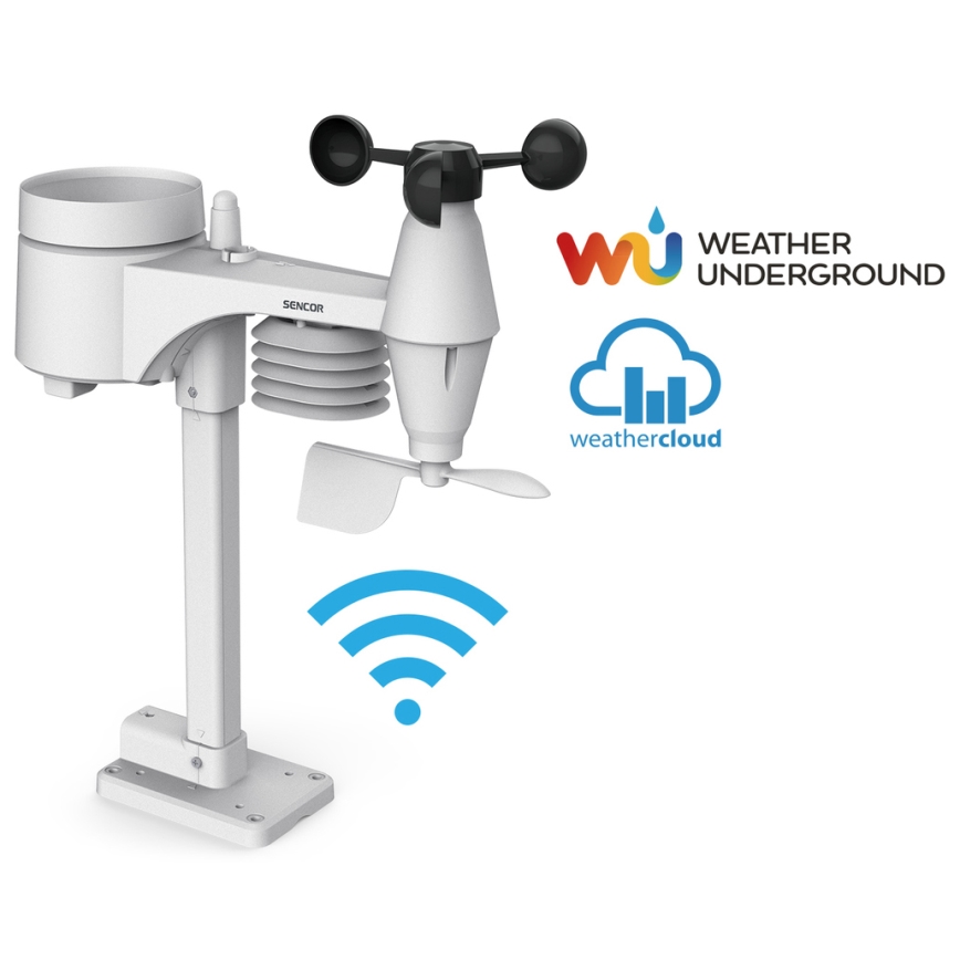 Sencor - Professionell väderstation med LCD-färgskärm1xCR2032 Wi-Fi