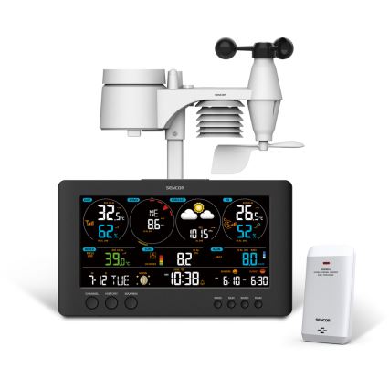 Sencor - Professionell väderstation med LCD-färgskärm1xCR2032 Wi-Fi