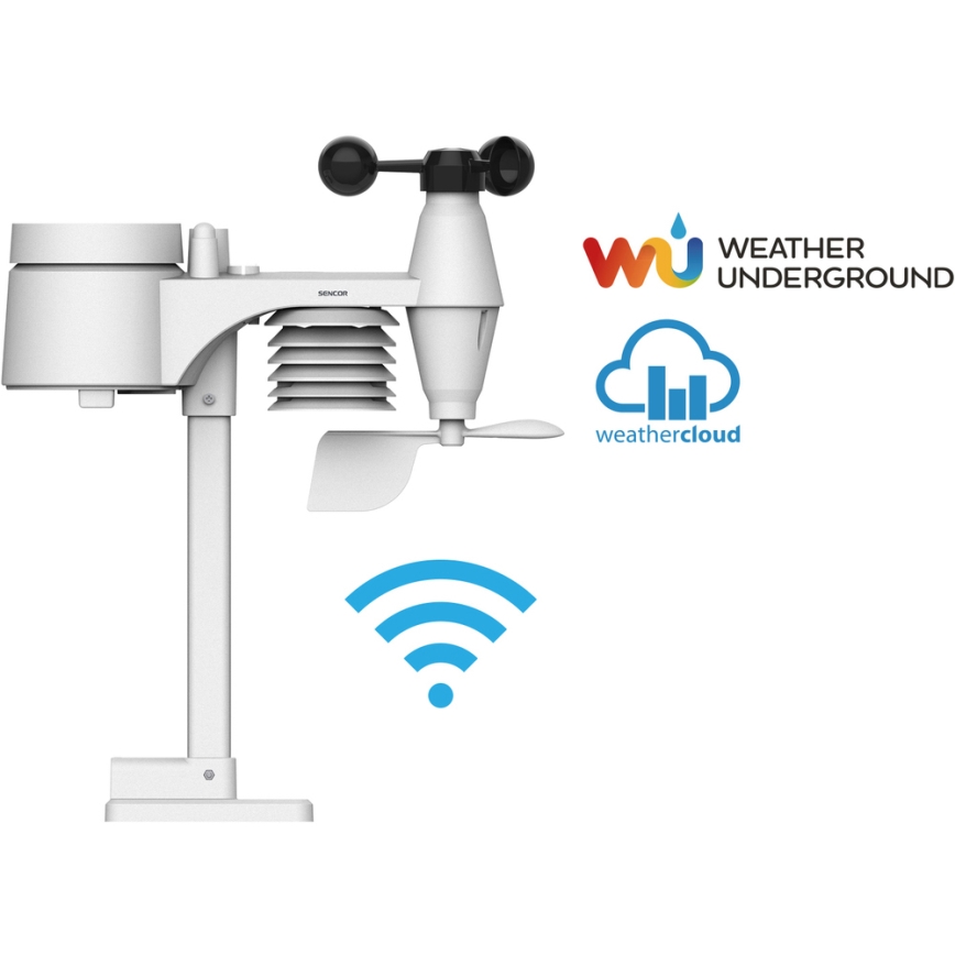 Sencor - Professionell väderstation med LCD-färgskärm1xCR2032 Wi-Fi