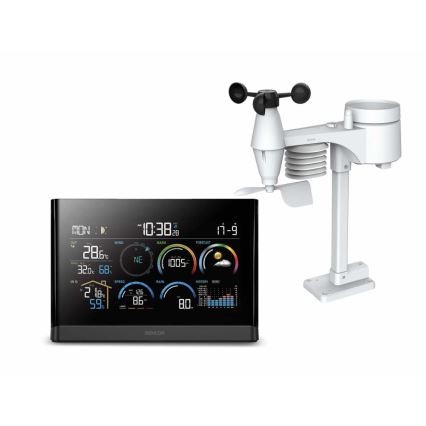 Sencor - Professionell väderstation med färg-LCD-display och väckarklocka 5V/3xAAA + 3xAA