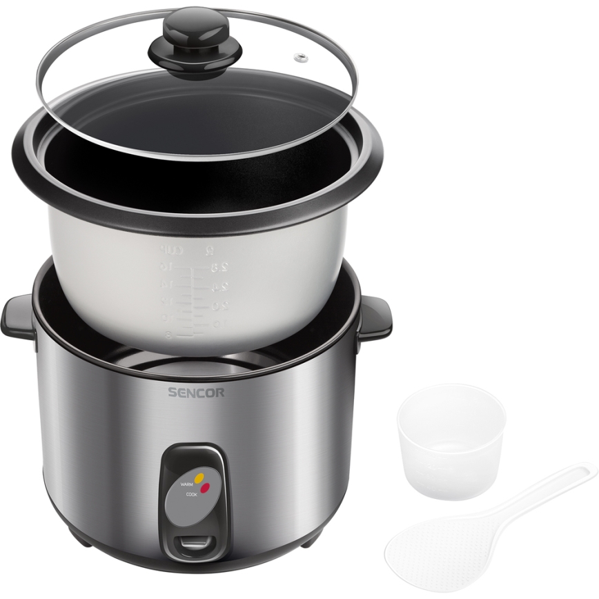 Sencor - Riskokare 1000W/230V 2,8 l rostfritt stål