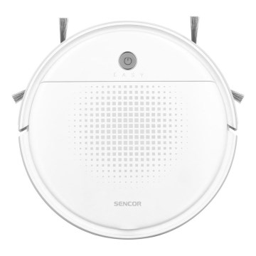 Sencor - Robotdammsugare med mop 2-i-1 18W/1500 mAh vit + fjärrkontroll
