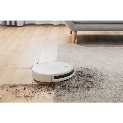Sencor - Robotdammsugare med mopp 2i1 18W/1500 mAh vit + fjärrkontroll