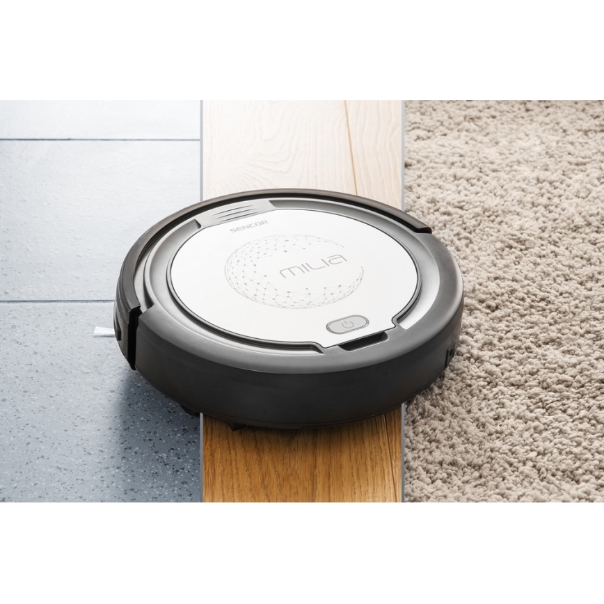 Sencor - Robotdammsugare med mopp 2in1 15W/14,4V 1500 mAh svart