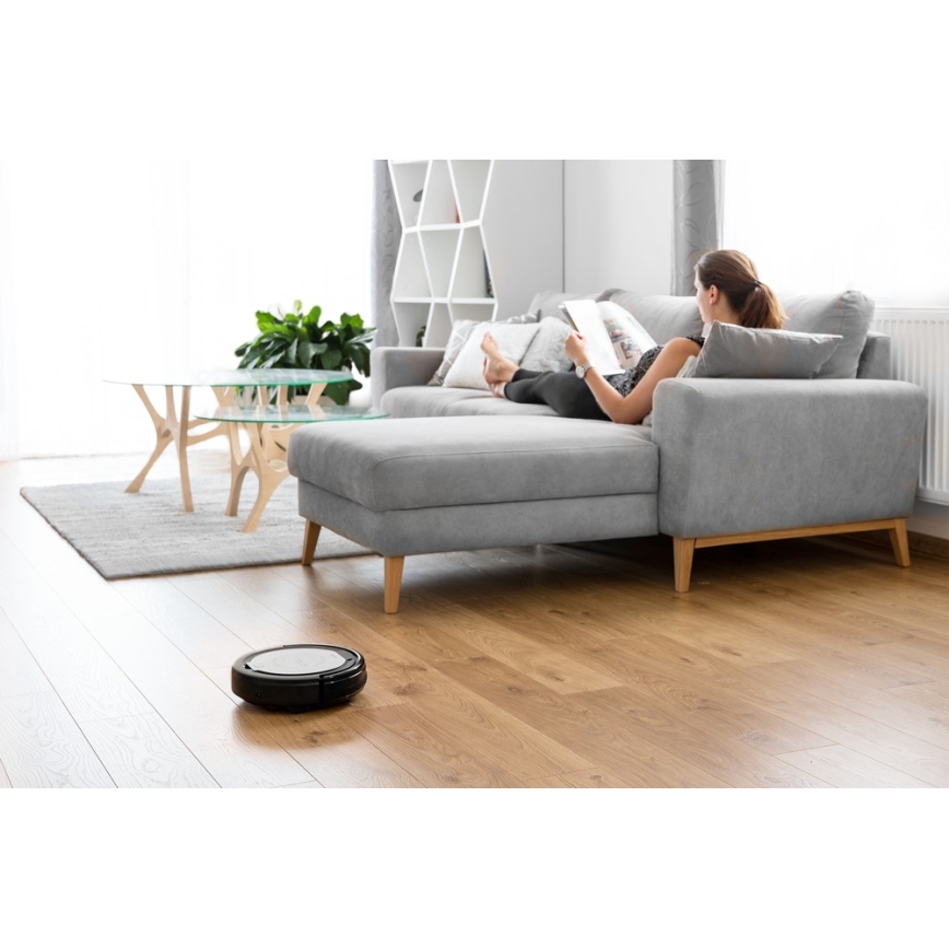 Sencor - Robotdammsugare med mopp 2in1 15W/14,4V 1500 mAh svart