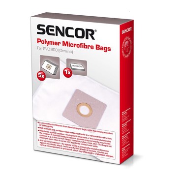 Sencor - SET 5x påsar + 1x mikrofilter till dammsugare