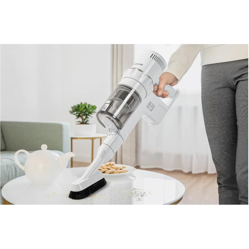 Sencor - Sladdlös stickdammsugare 2i1 250W/2200 mAh vit