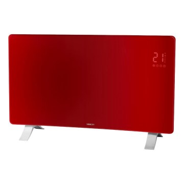 Sencor - Smart elektrisk direktvärmare/konvektor 1200/2400W/230V IP24 Wi-Fi röd