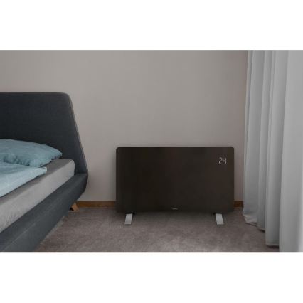 Sencor - Smart elektrisk direktvärmare/konvektor 1200/2400W/230V IP24 Wi-Fi svart