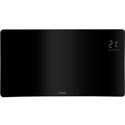 Sencor - Smart elektrisk direktvärmare/konvektor 1200/2400W/230V IP24 Wi-Fi svart