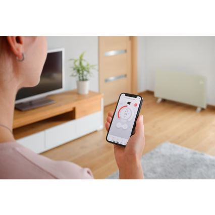 Sencor - Smart elektrisk direktvärmare/konvektor 1200/2400W/230V IP24 Wi-Fi vit