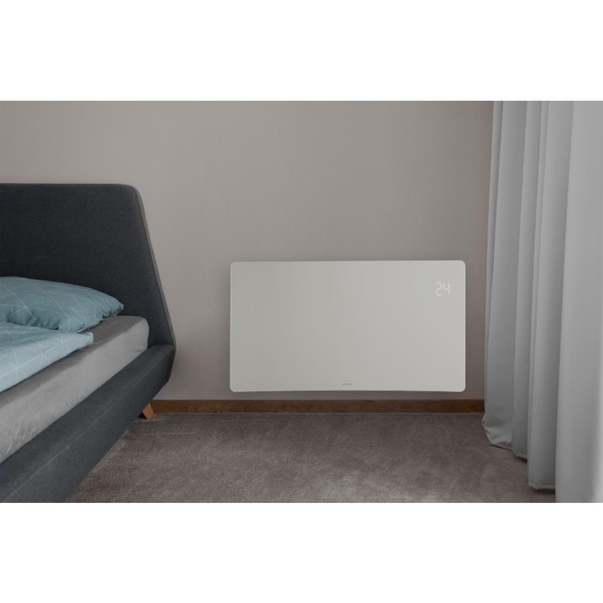 Sencor - Smart elektrisk direktvärmare/konvektor 1200/2400W/230V IP24 Wi-Fi vit