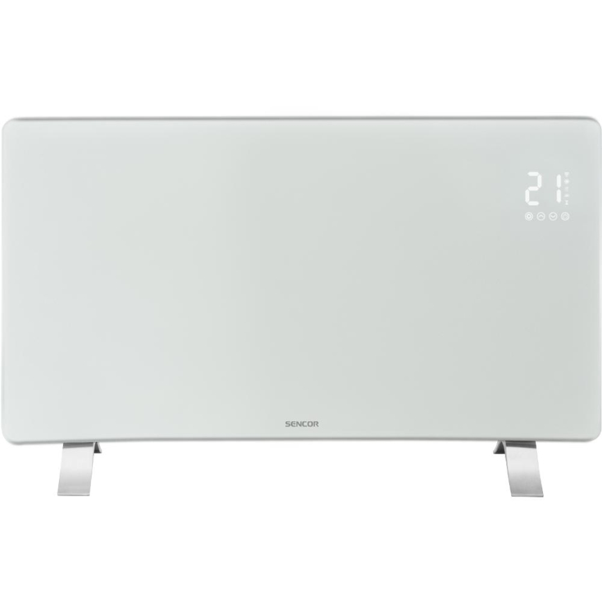 Sencor - Smart elektrisk direktvärmare/konvektor 1200/2400W/230V IP24 Wi-Fi vit