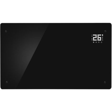 Sencor - Smart elektrisk direktvärmare/konvektor 2000 W/230 V IP24 Wi-Fi svart + fjärrkontroll