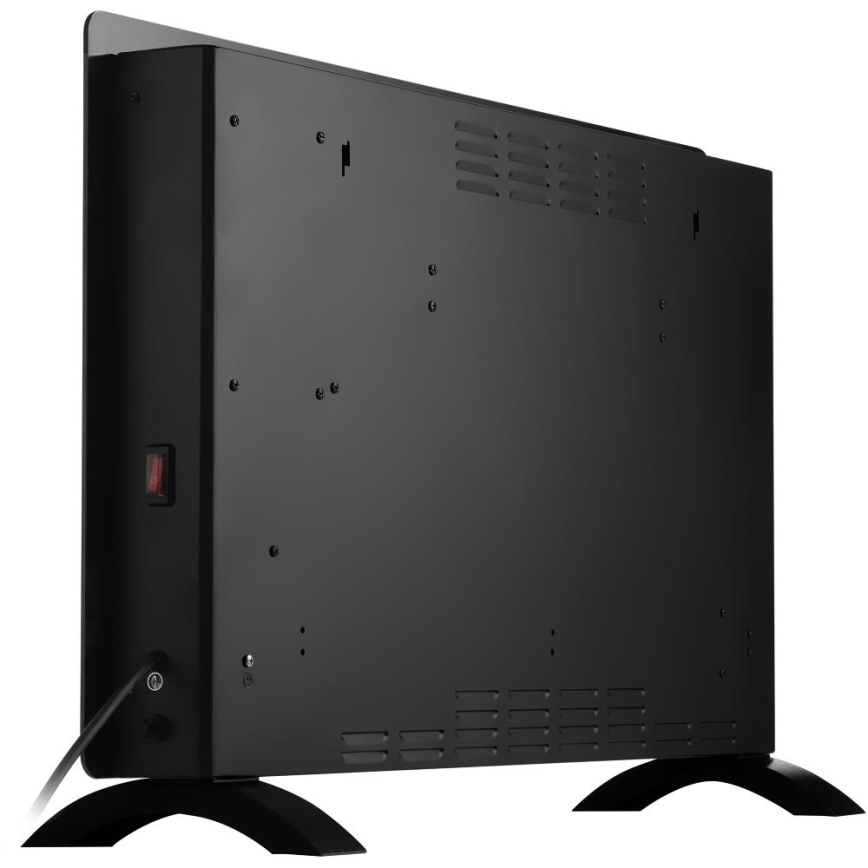 Sencor - Smart elektrisk direktvärmare/konvektor 2000 W/230 V IP24 Wi-Fi svart + fjärrkontroll