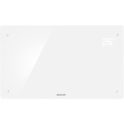 Sencor - Smart elektrisk konvektor/direktvärmare 2000W/230V IP24 Wi-Fi vit + fjärrkontroll