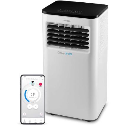 Sencor - Smart mobil luftkonditionering 3i1 med kompletta tillbehör 1050W/230V 10000 BTU Wi-Fi + fjärrkontroll