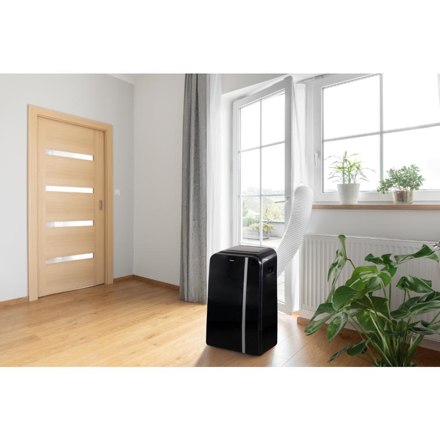 Sencor - Smart mobil luftkonditionering 3i1 med kompletta tillbehör 1450W/230V 12000 BTU Wi-Fi svart + fjärrkontroll