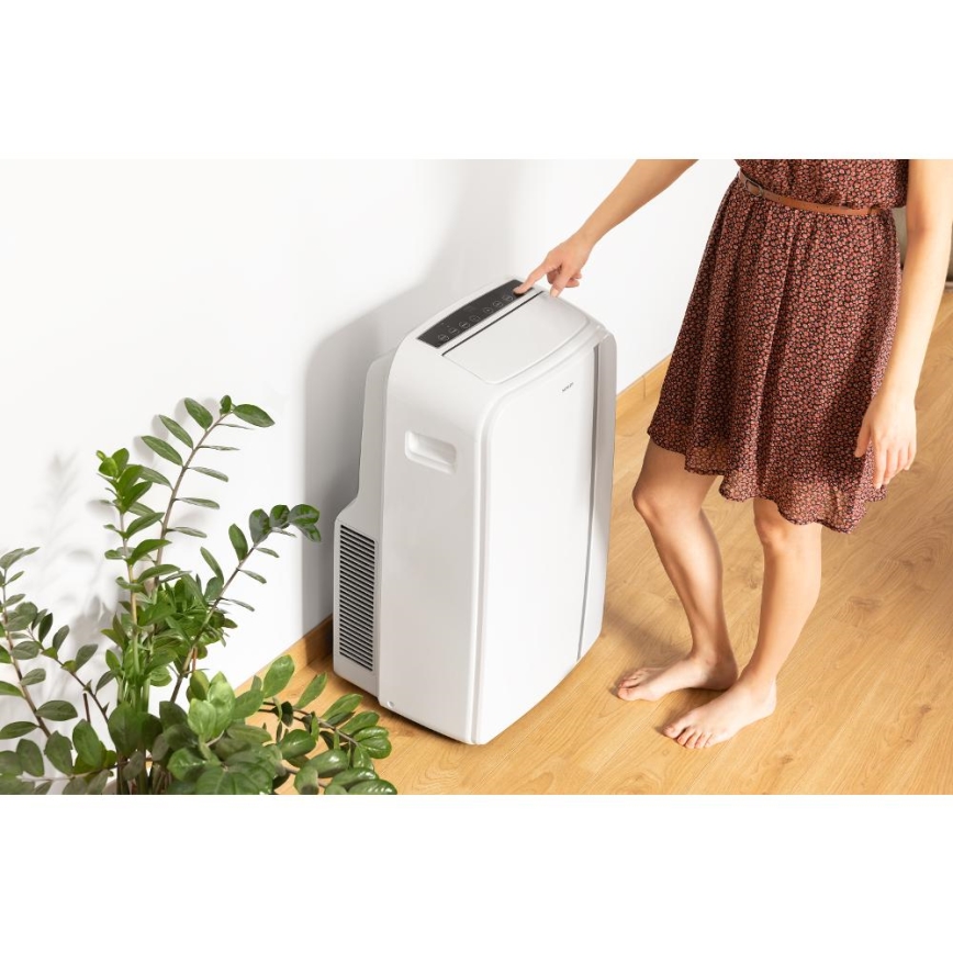 Sencor - Smart mobil luftkonditionering 3i1 med kompletta tillbehör 1450W/230V 12000 BTU Wi-Fi vit + fjärrkontroll
