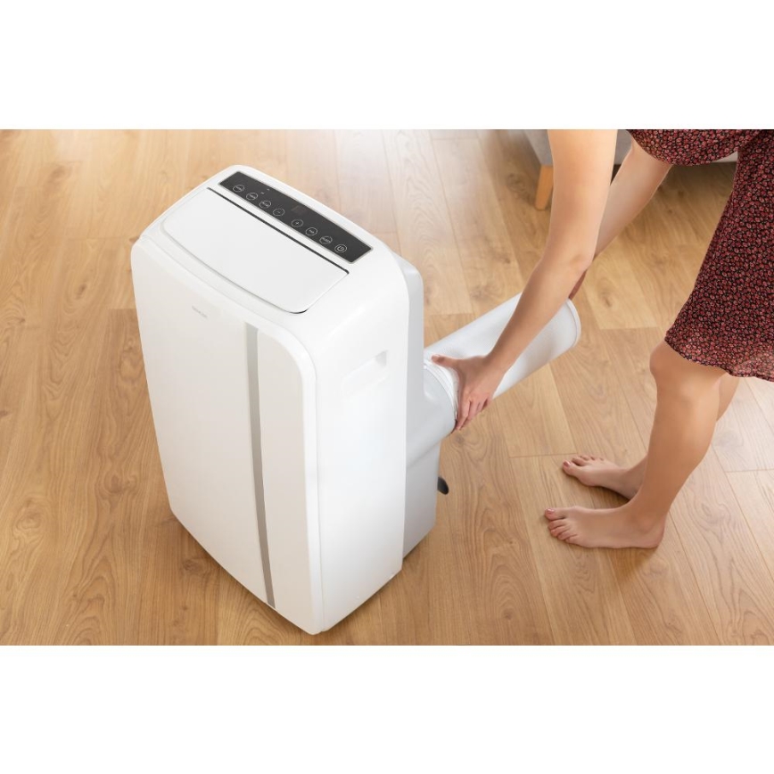 Sencor - Smart mobil luftkonditionering 3i1 med kompletta tillbehör 1450W/230V 12000 BTU Wi-Fi vit + fjärrkontroll