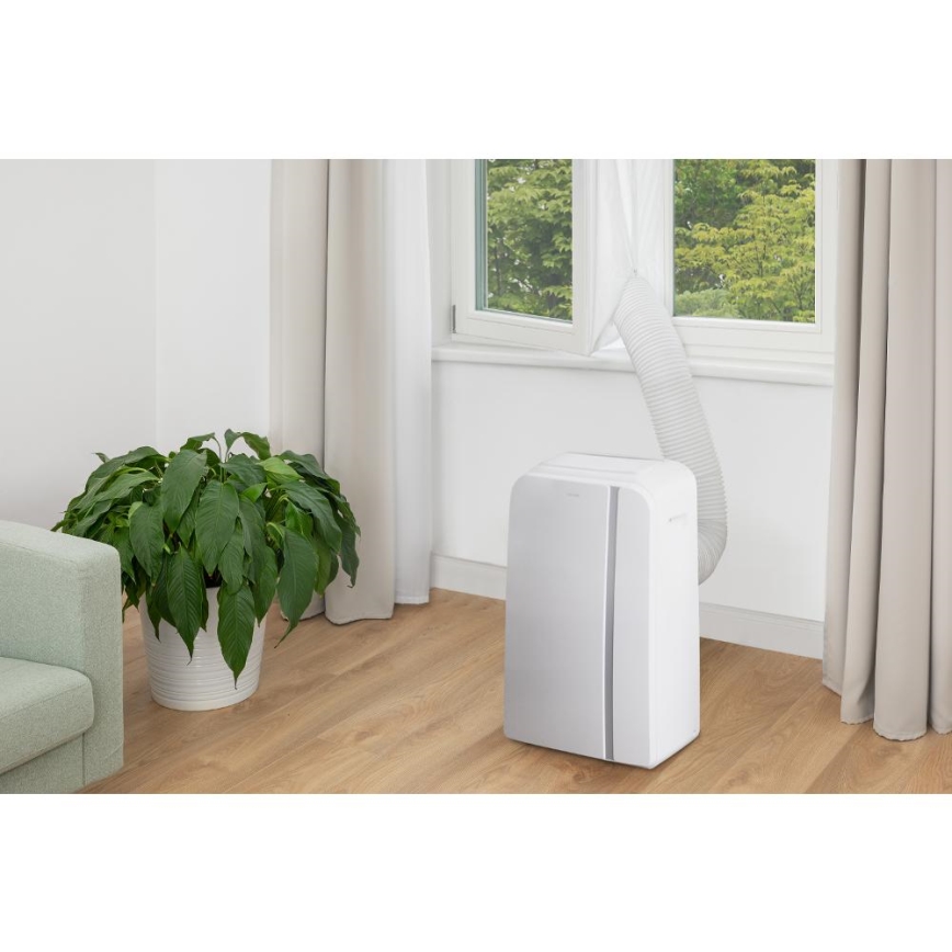 Sencor - Smart mobil luftkonditionering 3i1 med kompletta tillbehör 1450W/230V 12000 BTU Wi-Fi vit + fjärrkontroll