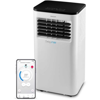 Sencor - Smart mobil luftkonditionering 3i1 med kompletta tillbehör 805W/230V 8000 BTU Wi-Fi + fjärrkontroll